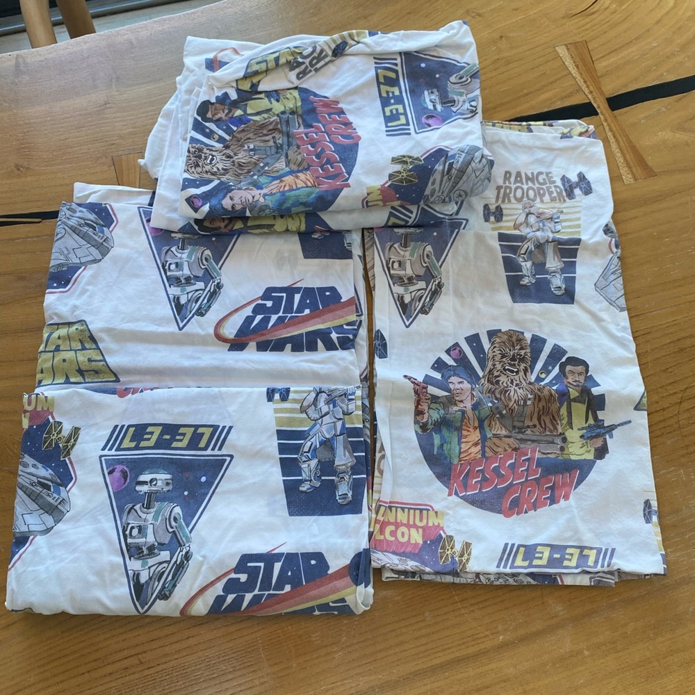 Pottery Barn Kids Star Wars Twin sheet set -fitted & flat sheet with pillowcase